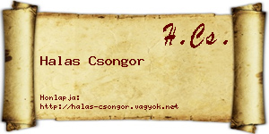 Halas Csongor névjegykártya